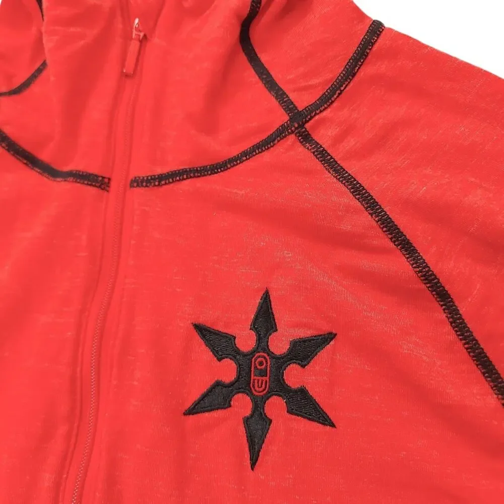 AIRBLASTER Merino Wool Base Layer Ninja Suit Mens Small Red One Piece Hooded